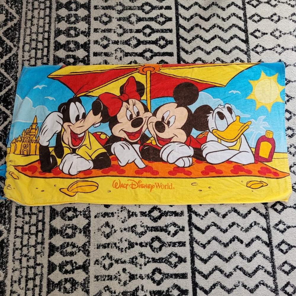 Vintage Disney Mickey Mouse Beach Towel Bag
